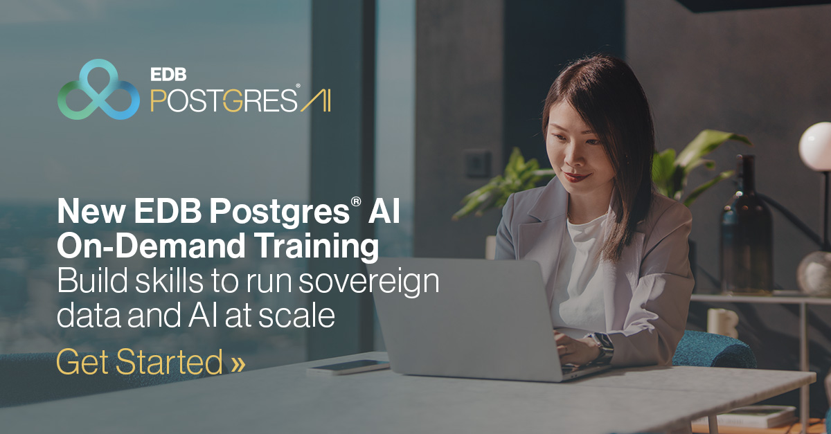 EDBPostgres's tweet image. New on-demand training is here.
🔹#EDBPostgresAI Introduction – platform overview & key use cases
🔹Hybrid Manager Operations – install, configure, and run with Day 0/1/2 best practices
Start learning: enterprisedb.com/training/on-de…