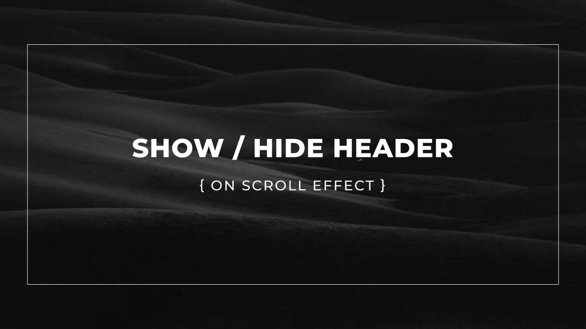 codenewbies1's tweet image. Hide/Show Header on Scroll
Video: youtu.be/NHPKDyh5lxw
#html #HTML5 #CSS #CSS3 #webdevelopment #webdevelopers #Coding #FrontEndLove #100DaysOfCode #hideheader #showheader #codenewbies #header #javascript