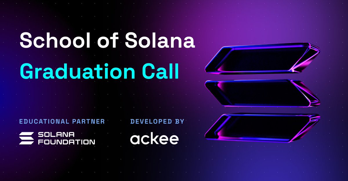 Finally, graduated from <a href="/AckeeBlockchain/">Ackee Blockchain Security</a>'s #SchoolOfSolana S7

What a wonderful first step with <a href="/SolanaFndn/">Solana Foundation</a>! The once-vague entry barrier is gone. So honored to have learned from such great role models☺️💜

<a href="/jgattermayer/">Josef Gattermayer | Ackee</a> <a href="/dani_lebedev/">Danil Lebedev</a> <a href="/japarjam/">japarjam</a> <a href="/jacobvcreech/">Jacob Creech</a>