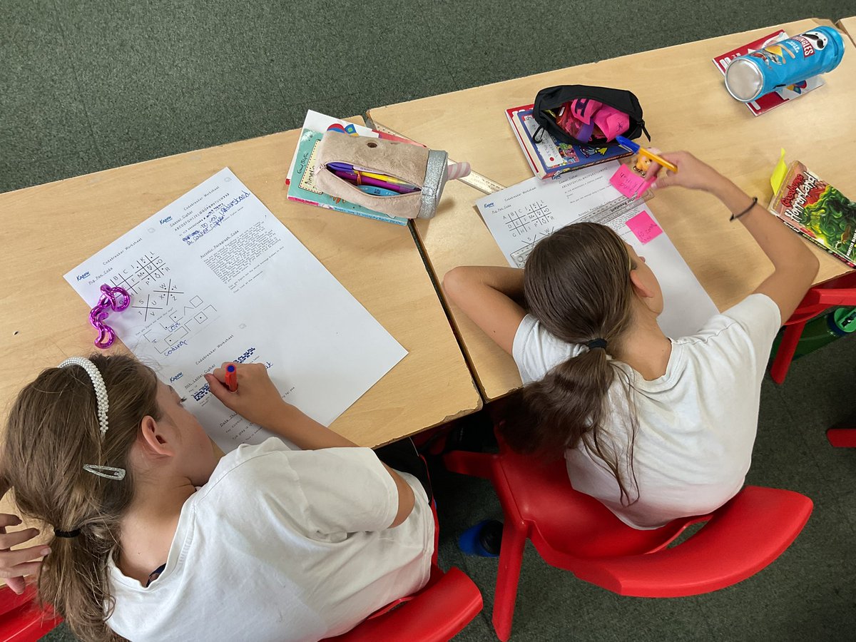 stmarysstudley's tweet image. Year 6 having a go at cracking some secret codes today during their computing lesson. They can’t wait to learn more about the amazing work at @bletchleypark @kapowprimary @MagnificatMac