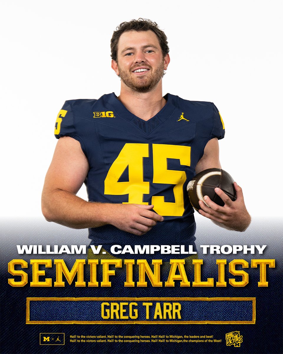 Academic success, football performance and exemplary leadership. <a href="/GregTarr2/">Gregory Tarr</a> is a semifinalist for the William V. Campbell Trophy, college football’s premier scholar-athlete award.