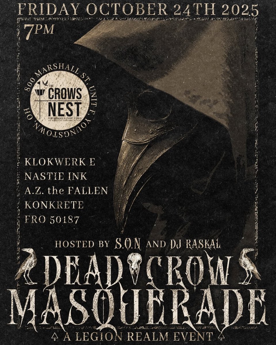 🪦🧟‍♂️ Its the time of the year once again Boils and Ghouls when all the the things that go bump in the night crawl from out the darkness to celebrate and walk among the living!!! 
👻 Come party alongside THE DEPARTED at 1 or all 3 of these sacred celebrations and give thanks to