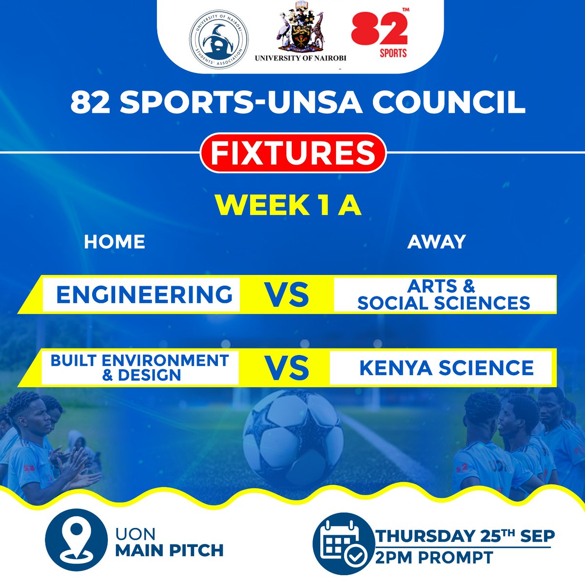 The moment is here!

11 faculties, 11 weeks, 11 teams, 55 matches and only 1 winner.

The inaugural event kicks off tomorrow. 

Let’s go!