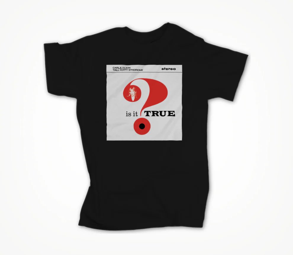 “Is It True” t-shirts are available in the Tres Melo Boutique at ToneThreads!

shop.tonethreads.com/products/carla…