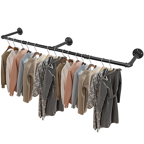 I just received Livabber Industrial Pipe Clothes Rack, Heavy Duty Detachable Iron Garment Rack Wall Mounted, Rustic Saving Space Clothes Bar Multi-Purpose Hanging Rod for Bedroom, Closet, Black  from Anonymous via Throne. Thank you! throne.com/icozy #Wishlist #Throne