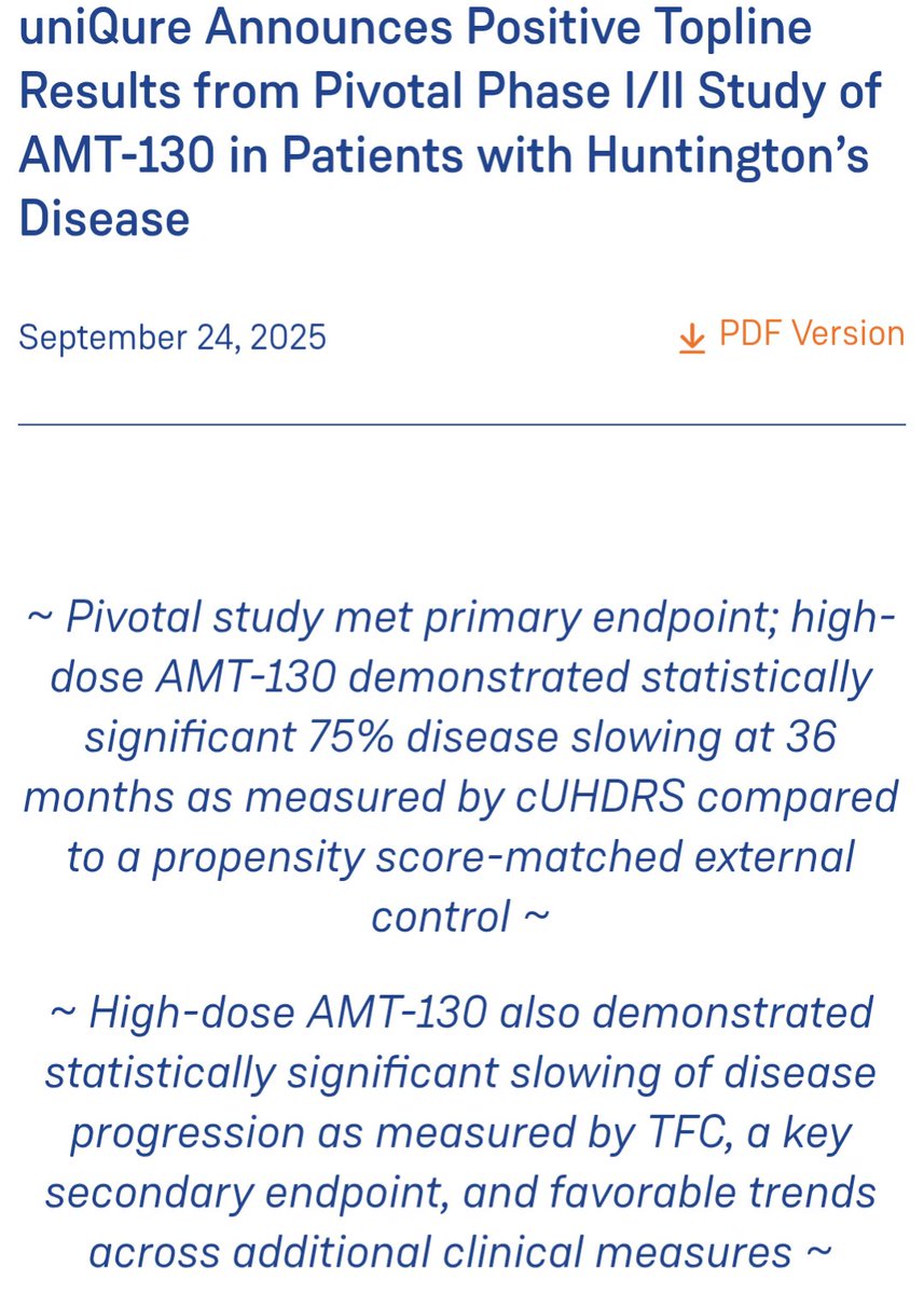 $qure casually announcing that they nearly cured Huntington's

the ancient curse has been lifted

what a beautiful day 🌞 we are so blessed to share this earth with these people