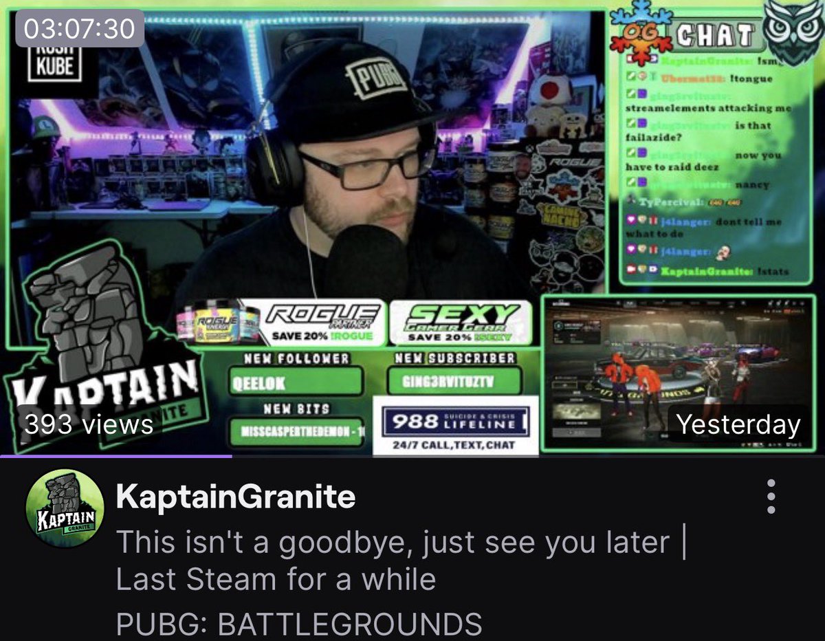 KaptainGranite's tweet photo. Hey everyone, just wanted to give you a quick update. I'm going to be taking a break from streaming for a little while. I recently started a new job, and right now, I really need to focus on getting settled and finding a routine that works.
Once I figure out a better balance, I’d love to get back to streaming. But until then, things will be on pause.
If you've subscribed, feel free to unsubscribe. I’d rather you not be paying for something that’s inactive. When I come back, you’ll definitely hear about it.
Thanks for understanding and for all the support so far. It means a lot. 💚