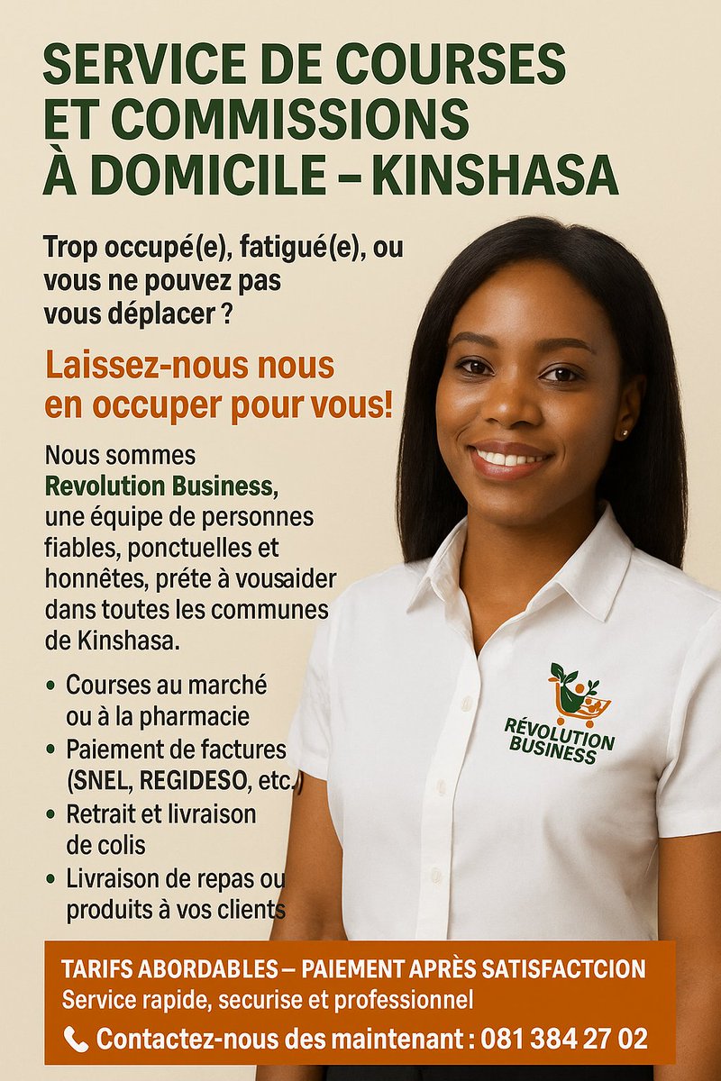 RgBongeli's tweet image. Présentation de Révolution Business

Révolution Business est une entreprise congolaise portée par Ngatulaka Bongeli Éloge, qui œuvre pour la valorisation des produits locaux et le développement de solutions entrepreneuriales adaptées aux réalités du marché en République…