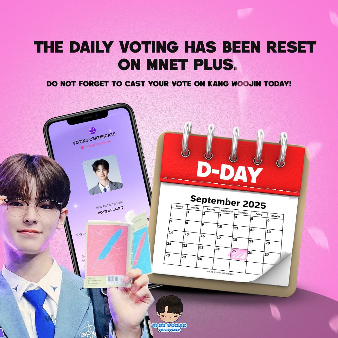 PHKANGWOOJIN's tweet photo. [🗳️] VOTING COUNTDOWN – D-DAY 🚨

This is the day we’ve been waiting for! The final episode will stream at 9:20PM KST, and final voting ends at 10AM KST.

⏰ We only have a few hours left— make sure to vote as early as possible and don’t miss a single reset. Every vote matters now more than ever!

🔹 Vote for Woojin every reset
🔹 Focus all your votes on Woojin
🔹 Spread the word and encourage others to join

Let’s give everything we have until the very end for Kang Woojin. 🩵

#강우진 #KANGWOOJIN #보이즈2플래닛 #BOYS2PLANET