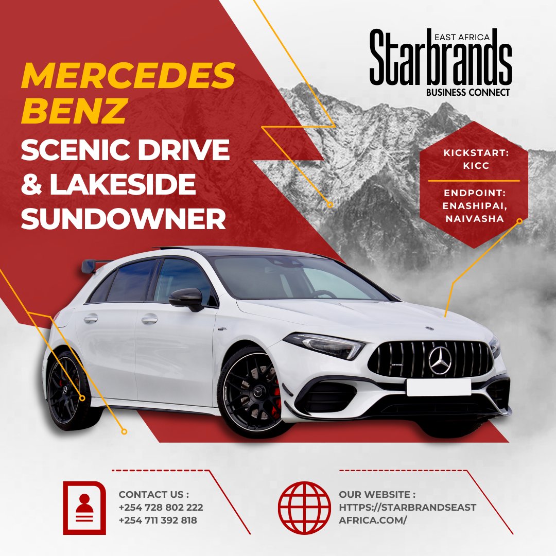 ✨ In store:
✅ Majestic convoy 
✅ Stunning views &amp; proff photography
✅ High-level networking 
✅ Live music, bonfire chats &amp; gourmet offerings
✅ Time well spent 
 starbrandsawards.com
#MercedesBenzKenya #StarbrandsClassicDrive #LuxuryOnWheels #NaivashaSundowner
#Gwagon