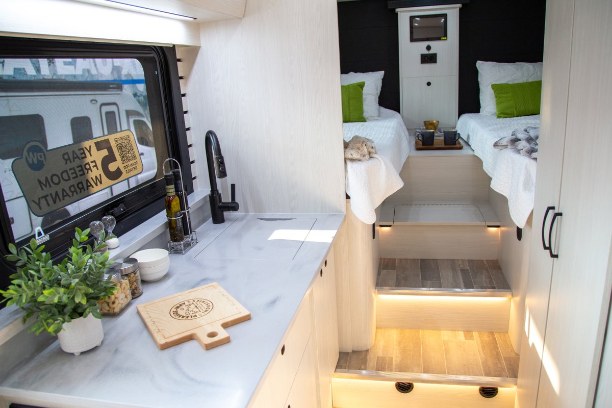 Sharing is caring… until it’s 2 AM and someone’s hogging the covers. The Plateau XLTW’s twin beds solve that problem with style, comfort, and storage to spare.

Discover the Plateau XLTW: pleasureway.com/models/2026-pl…
#PleasureWay #Vanlife