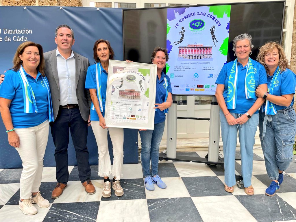 Hoy 24 de septiembre, presentación oficial del 'IV Torneo Las Cortes +QV' en #DiputaciónDeCádiz  
Gracias también al Ayuntamiento de #SanFernando  <a href="/fabcadiz/">FAB Cádiz</a>  y a los patrocinadores que lo han hecho posible.
 #ConLaMismaIlusión #Valorcesto #UniversoMujer #MasQueUnTorneo 💙🏀💚