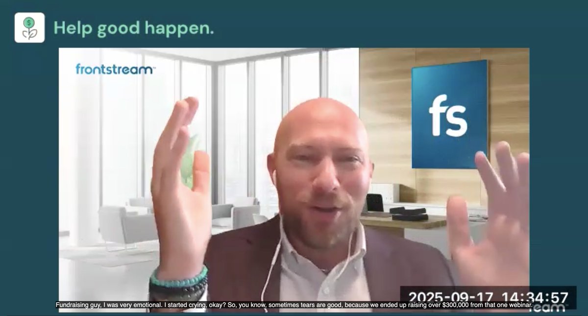 FrontStream's tweet image. It’s been a *tough* year for #nonprofits. Last week we asked Chief #Development Officer Andrew Steele how he's stabilizing revenue, which #fundraising programs he's fought to preserve, and new ways he's nurturing existing #donors.
Watch the Q&A now 👉 hubs.la/Q03KkH5n0