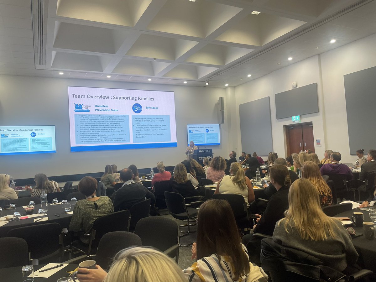 Great to be part of Hertfordshire’s Family Help conference today at the Fielder Centre in Hatfield. Informative presentations and workshops with a key theme of the importance of partnership working, which we do very well in Hertfordshire! #earlyhelp