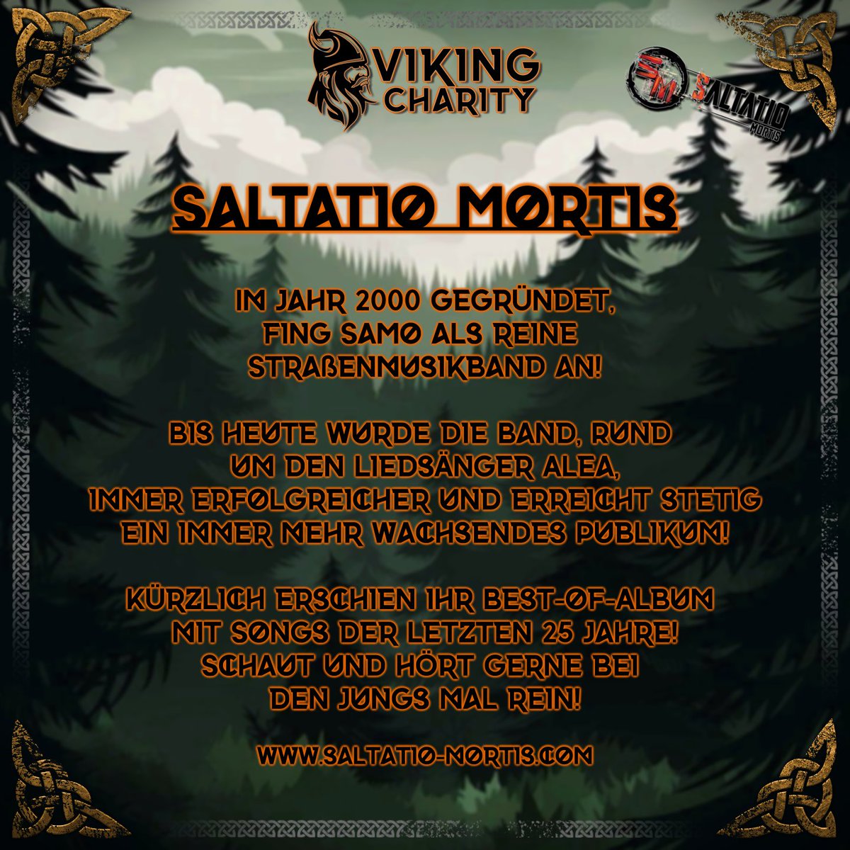 Kennst Du eigentlich schon ...   

unseren Partner <a href="/saltatiomortis/">Saltatio Mortis</a>  ?   

Link in der Bio!   

#vikingcharity #twitch #streamer #gemeinsam