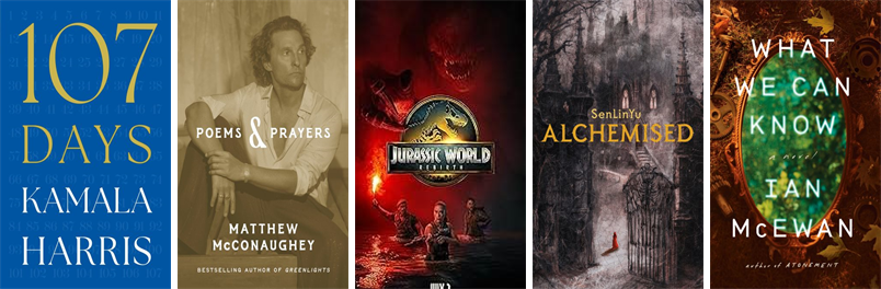association_lee's tweet photo. This week the Lee Library has 286 new books and eight new movies.  New items include 107 Days, Poems &amp; Prayers, Jurassic World, Alchemised, What We Can Know, The Correspondent, Ballerina, The Academy, Elio, Good Things, Dark Winds Season 3, and Onyx Storm. https://t.co/K4IJoLT7pQ https://t.co/n1V1kMdeZC