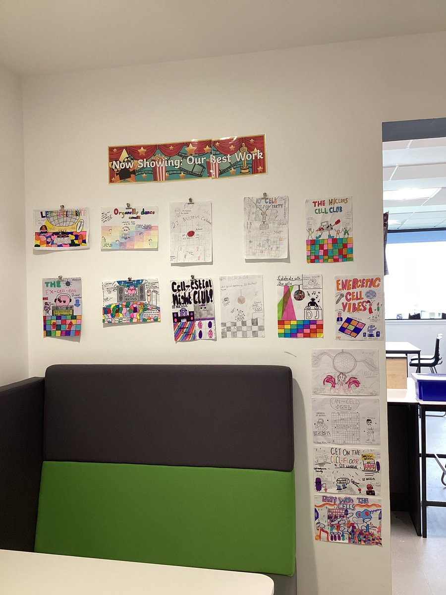 The newest most exciting cell discos coming soon to a town near you! Miss Temple’s S1s have been working hard on their disco analogies to help remember the organelles. So impressed well done! 🧬🪩