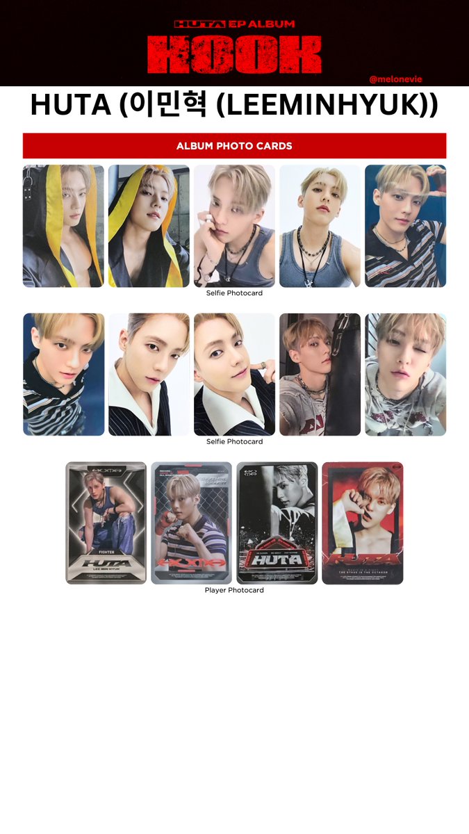 HUTA (LEEMINHYUK) 'HOOK' Photocard Template + EL (2/3), DMM (LD (2