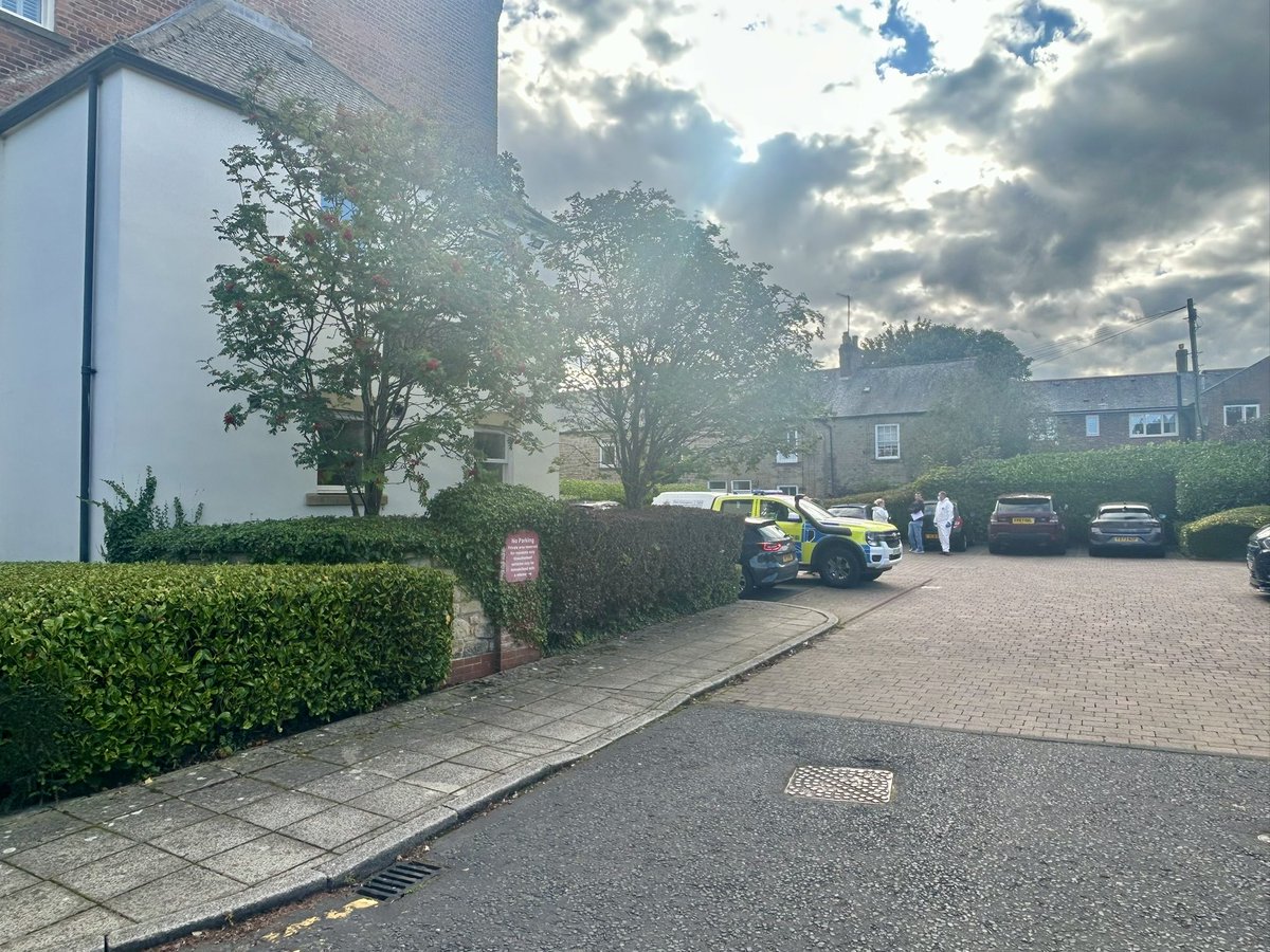 I’m in Morpeth where a police cordon has been in place near Oliver’s Mill, near the town centre