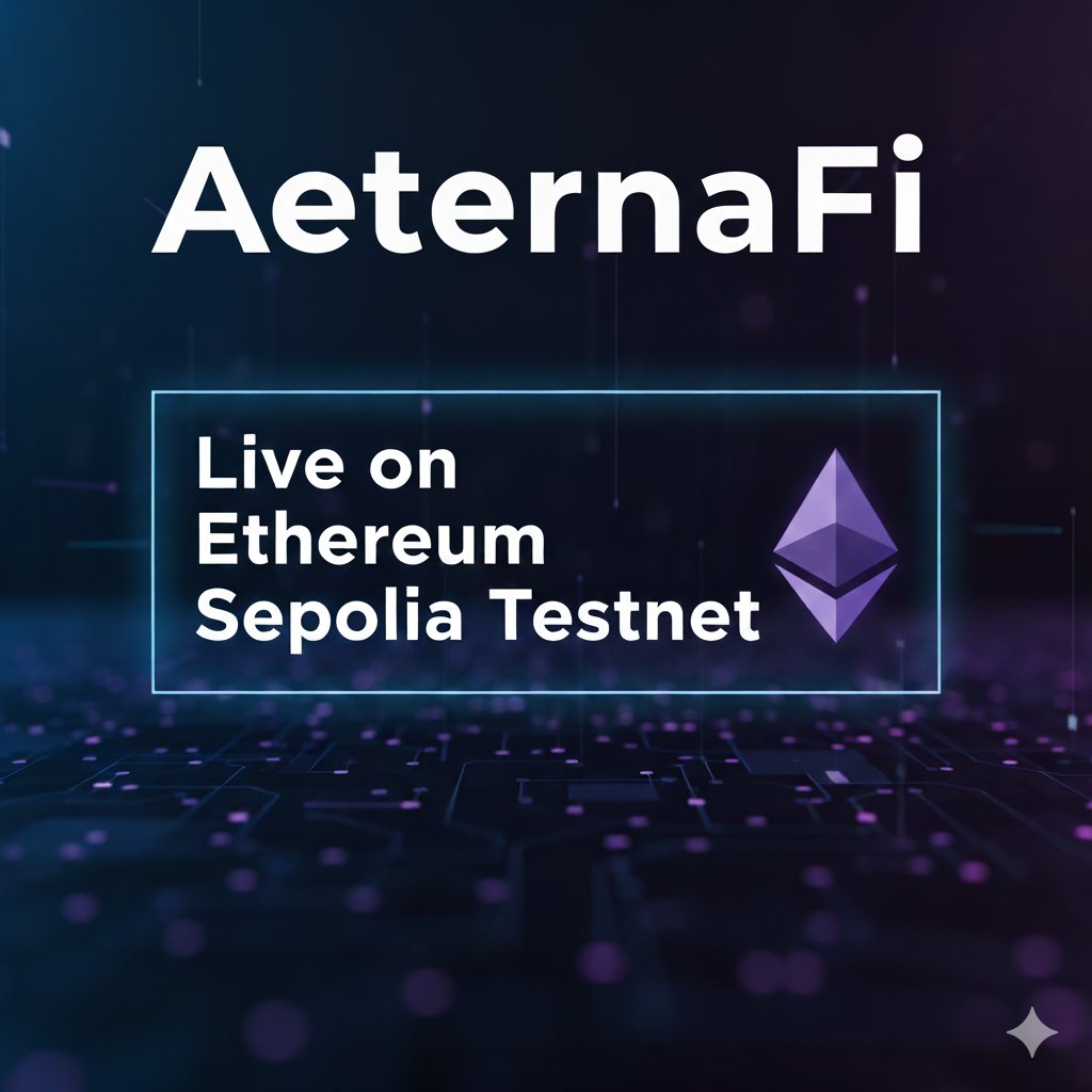 🚀 We've reached a major milestone! AeternaFi is now live on the #Ethereum Sepolia Testnet.
aeternafi.com #DeFi 
✅Core smart contract deployed
🧠 Modular ERC4626 Vault Architecture
🌉 LayerZero-Ready
🔐 Audit-Focused Design
<a href="/ethereum/">Ethereum</a> <a href="/ethereumJoseph/">Joseph Lubin</a> <a href="/lreasor/">Liliana Reasor</a>