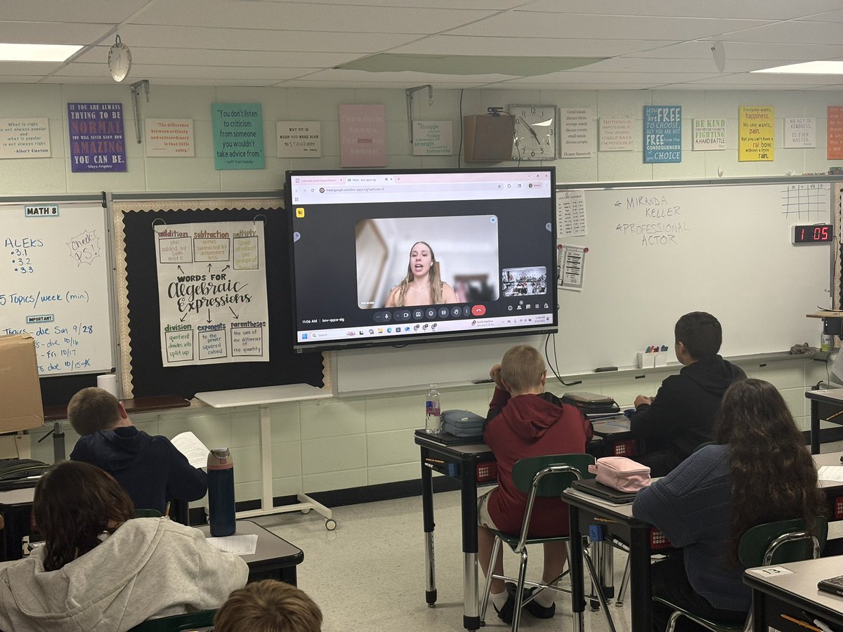 Thank you, Miranda Keller, Columbia alumni and professional actor for speaking to our classes today for Real Life Wednesday! <a href="/LCaseCMS/">Mrs. Case</a> #OnceARaider #TheRaiderWay #RLW