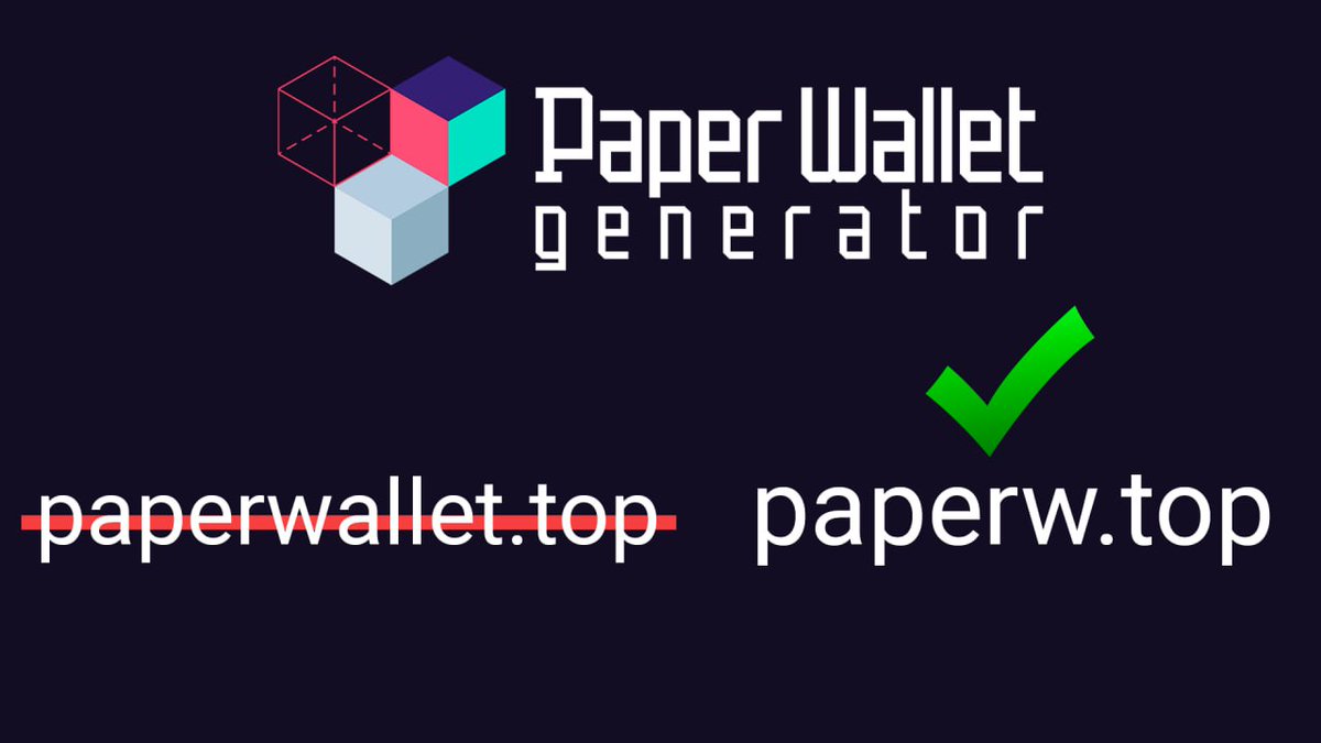 🚨 Important Domain Update 🚨
Our provider accidentally lost our paperwallet.top domain. We have moved to a new, secure home: paperw.top
➡️The official site is now: paperw.top
GitHub github.com/technologiespr…
#Bitcoin #Crypto #Security #PaperWallet