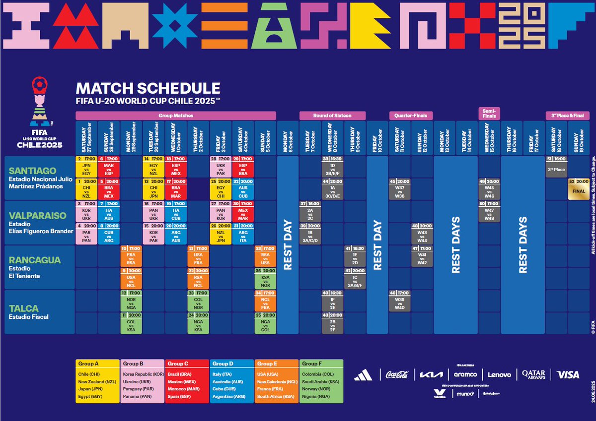 🇺🇦 Молодіжна збірна України на #U20WC Chile 2025!
Прийдіть підтримати хлопців 💙💛
Разом створимо атмосферу, де у Чилі лунатиме: Україна! Україна!