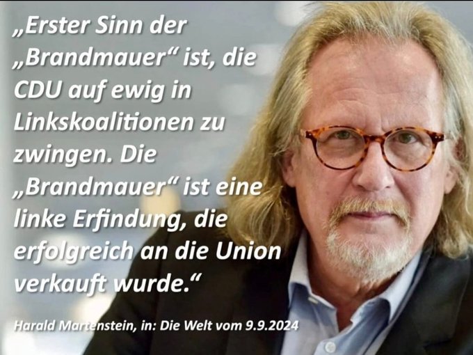 WhitePillAnon Ungovernable (@nonallipetihw) on Twitter photo <a href="/HobbyExperte/">🇩🇪 Micha (Hobby-Experte 🧐)</a> Herr <a href="/bundeskanzler/">Bundeskanzler Friedrich Merz</a>, wer dem politischen Gegner nicht zuhört und debattiert, ist zu unreif für Demokratie.
Das sind also Sie, und alle, die die Brandmauer zum Schaden des Volkes pflegen.
Werden Sie endlich erwachsen! Und geben Sie der linken Brandmauer einen Arschtritt. <a href="/HobbyExperte/">🇩🇪 Micha (Hobby-Experte 🧐)</a> Herr <a href="/bundeskanzler/">Bundeskanzler Friedrich Merz</a>, wer dem politischen Gegner nicht zuhört und debattiert, ist zu unreif für Demokratie.
Das sind also Sie, und alle, die die Brandmauer zum Schaden des Volkes pflegen.
Werden Sie endlich erwachsen! Und geben Sie der linken Brandmauer einen Arschtritt.