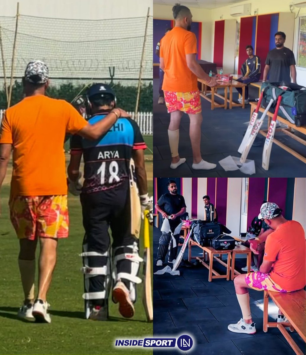 InsideSportIND's tweet image. Yuvraj Singh guiding Priyansh Arya and Prabhsimran Singh during a training session 😍

📸: Prolithic

#YuvrajSingh #PrabhsimranSingh #PriyanshArya #CricketTwitter