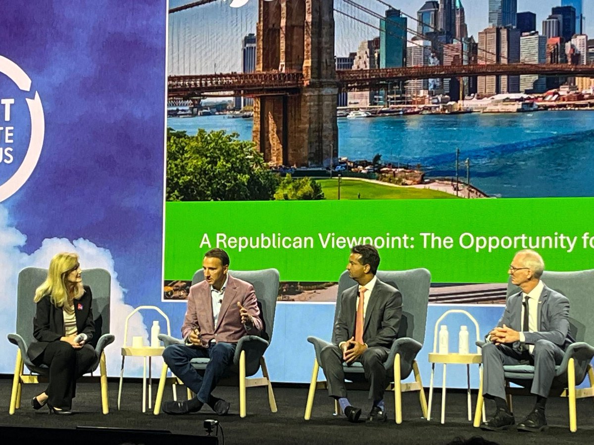 Today, <a href="/carloslcurbelo/">Carlos Curbelo</a> took the mainstage with other conservatives at #ClimateWeekNYC to discuss why Republicans should (and do!) support clean energy: “This clean energy transition is a wonderful opportunity for good paying jobs, for investment, for people to have more economic