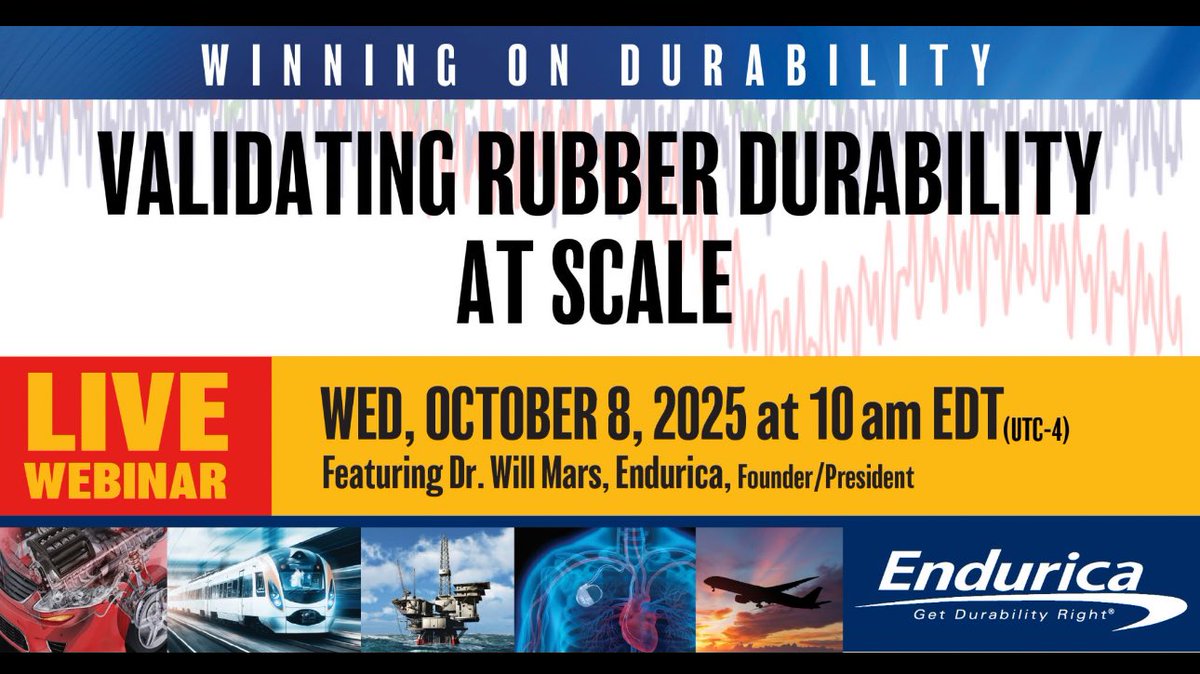 Discover how industry leaders are transforming their durability programs by simulating real-world road loads for rubber parts.

William Mars presents this webinar featuring a verification and validation project conducted jointly with General Motors and Tenneco - Clevite
