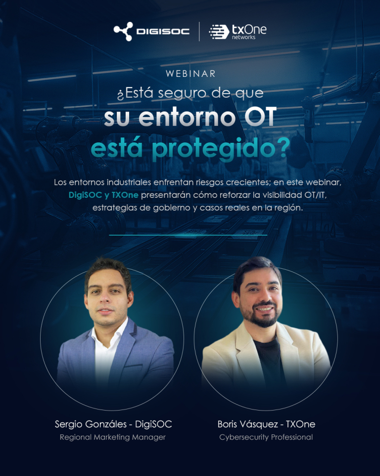 digisoc_mdr's tweet image. 🎤 Conozca a los speakers de nuestro #Webinar junto a @TXOneNetworks
👨💼 Sergio Gonzáles – DigiSOC
👨💻 Boris Vásquez – TXOne
📅 25 de septiembre | ⏰ 09:00 GUA/CRC – 10:00 COL/PAN/ECU/PER
👉 Regístrese aquí: eventosmarketing.digisoc.net/webinar-tx-one…
#OT #IoT #Cybersecurity #OTSecurity