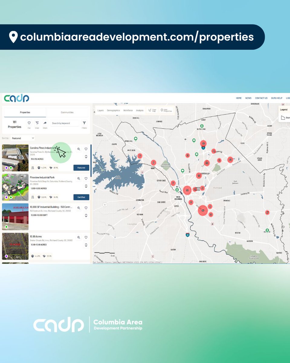 CADP_SC's tweet image. On the hunt 🔍 for a location for your next facility? Search our digital property library for existing buildings or land for your next operation.

🏗 columbiaareadevelopment.com/properties/

#OnTheMarketRichlandSC #CADPSC #economicengine #econdev #sitelocation