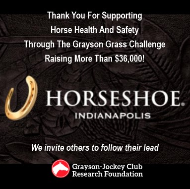 Grayson-Jockey Club (@grayson_jc) on Twitter photo Thanks to <a href="/HSIndyRacing/">Horseshoe Indianapolis Race Course</a> for supporting equine research with the Grayson Grass Challenge with more than $36,000 contributed. Thanks to <a href="/HSIndyRacing/">Horseshoe Indianapolis Race Course</a> for supporting equine research with the Grayson Grass Challenge with more than $36,000 contributed.