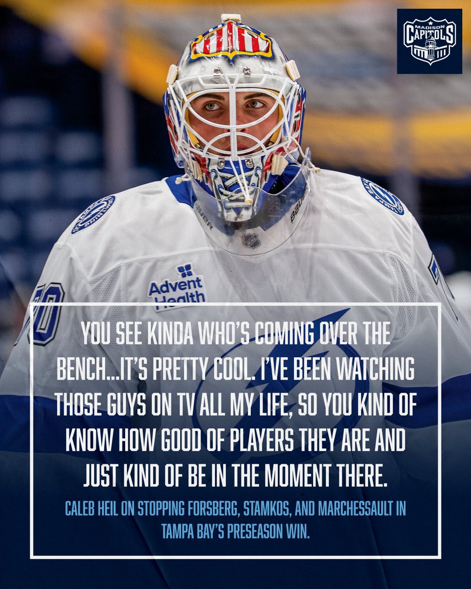 Caleb Heil had himself a night last night in goal for <a href="/TBLightning/">Tampa Bay Lightning</a>.

#GoCapsGo I 📸: Tampa Bay Lightning