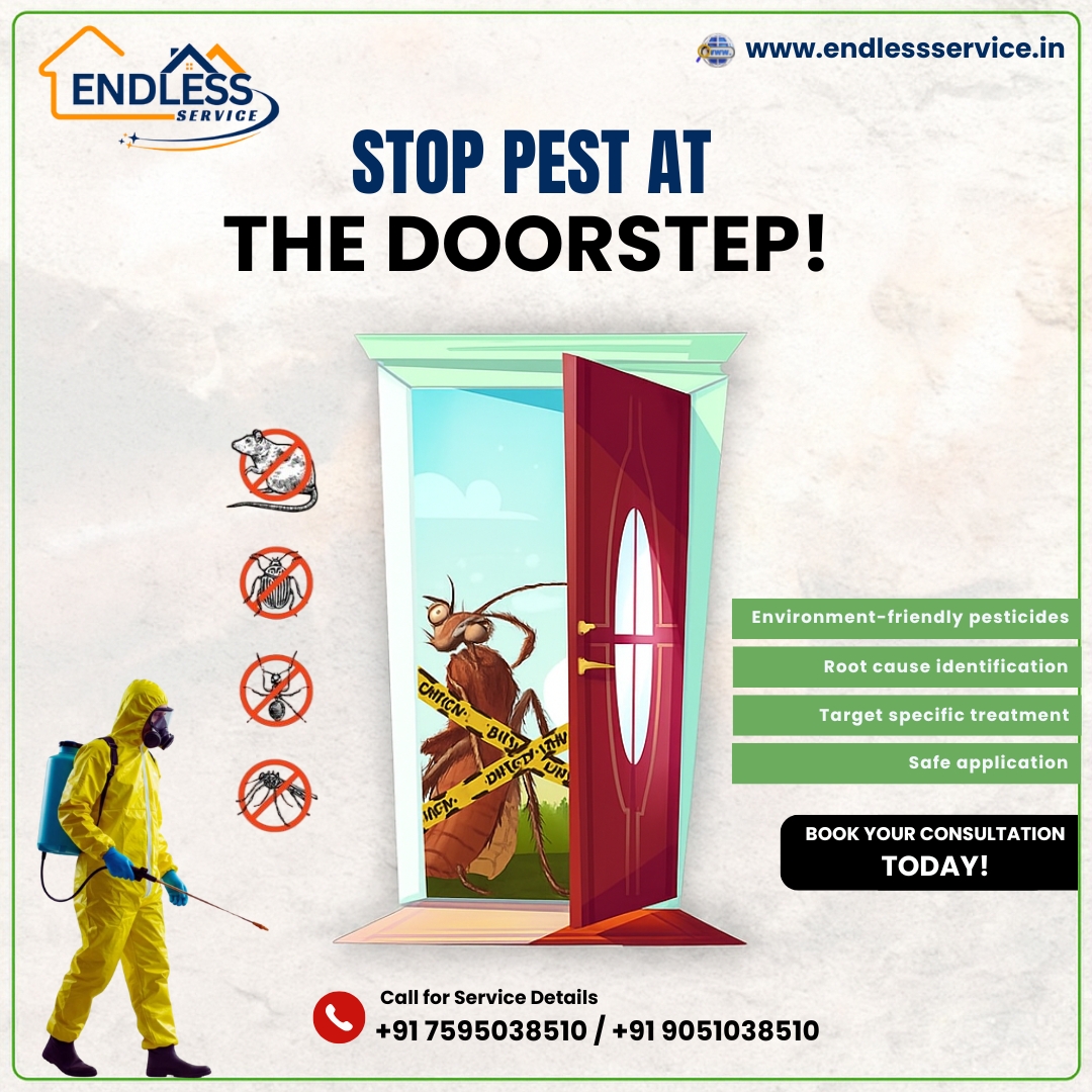 endless_service's tweet image. 🚨 Tired of pests at home or office? 🚨
Say STOP ❌ to rats, mosquitoes, cockroaches, termites &amp;amp; more!
🌿 Eco-Friendly Solutions | ✅ Safe Application | ⚙️ Targeted Pest Control
📞 Call Now: 7595038510 
🌐 endlessservice.in
#PestControl #EndlessService #HealthyHome