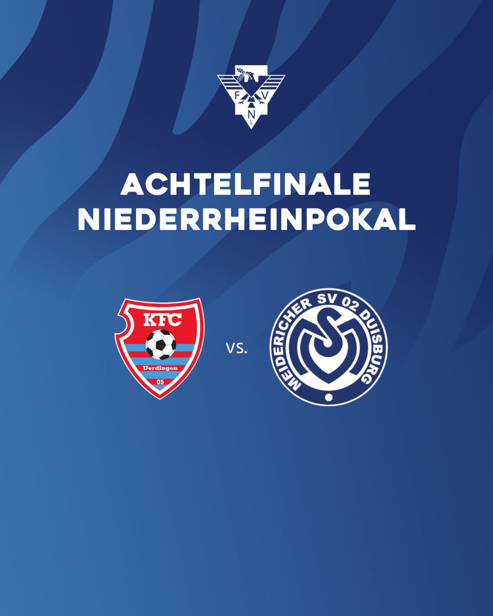 Das Los ist gezogen. Unsere Meidericher Jungs gehen im Achtelfinale des Niederrheinpokals beim KFC Uerdingen an den Start. Anpfiff ist laut Rahmenterminkalender am Dienstag, 14. Oktober 2025, bzw. Mittwoch, 15. Oktober 2025. Infos zum Ticketing folgen.