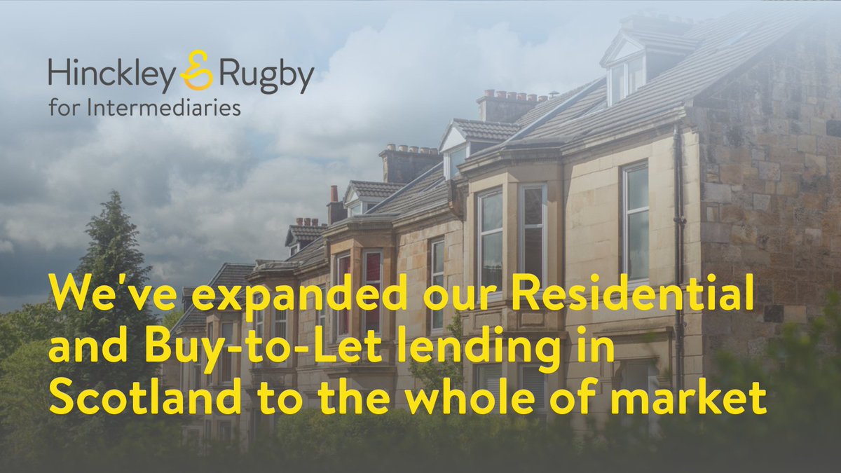 We have officially expanded our Residential and Buy-to-Let lending in Scotland to the whole of market. 

This expansion means you and your clients have full access to flexible products, with the benefit of manual underwriting and no credit scoring.

🔗intermediaries.hrbs.co.uk/the-society/ne…