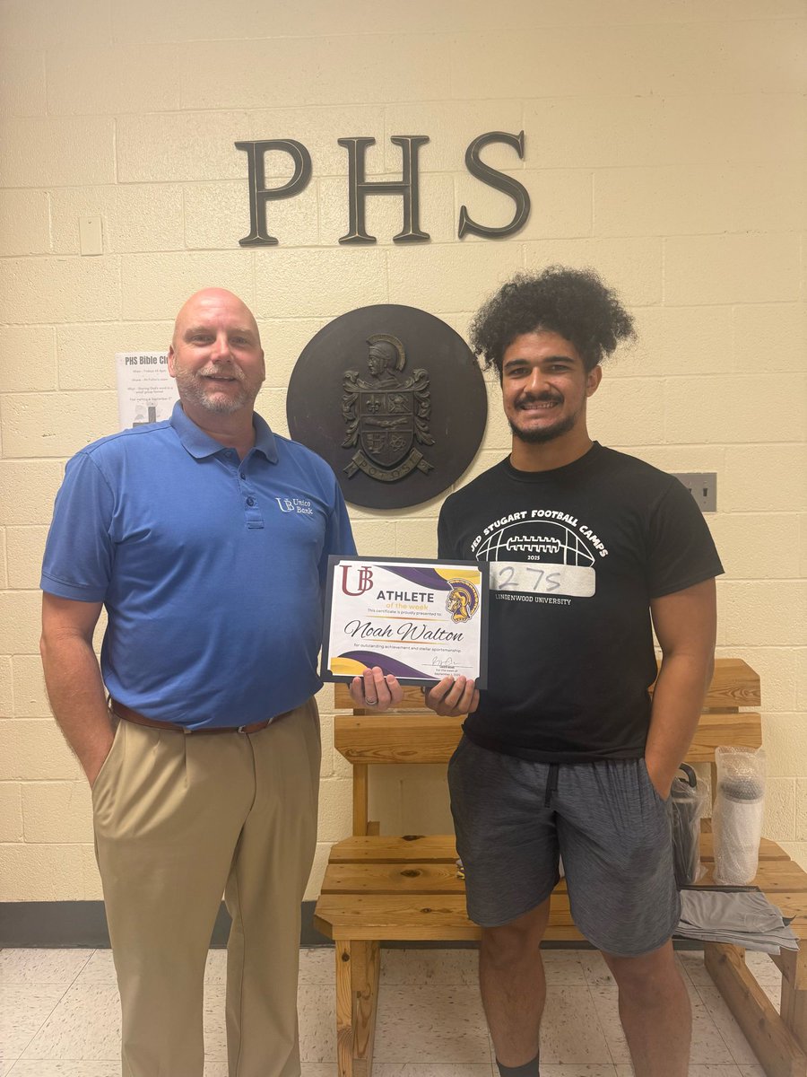 Congratulations to Noah Walton. Noah was named Unico Bank athlete of the week for the week of September 1st.