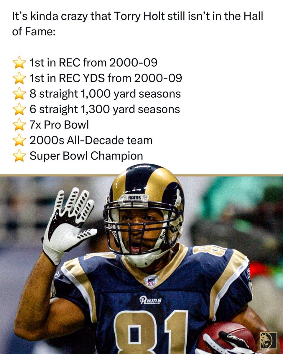 BetMGM π¦ (@betmgm) on Twitter photo <a href="/RapSheet/">Ian Rapoport</a> Itβs time to get Torry Holt in the HOF <a href="/RapSheet/">Ian Rapoport</a> Itβs time to get Torry Holt in the HOF
