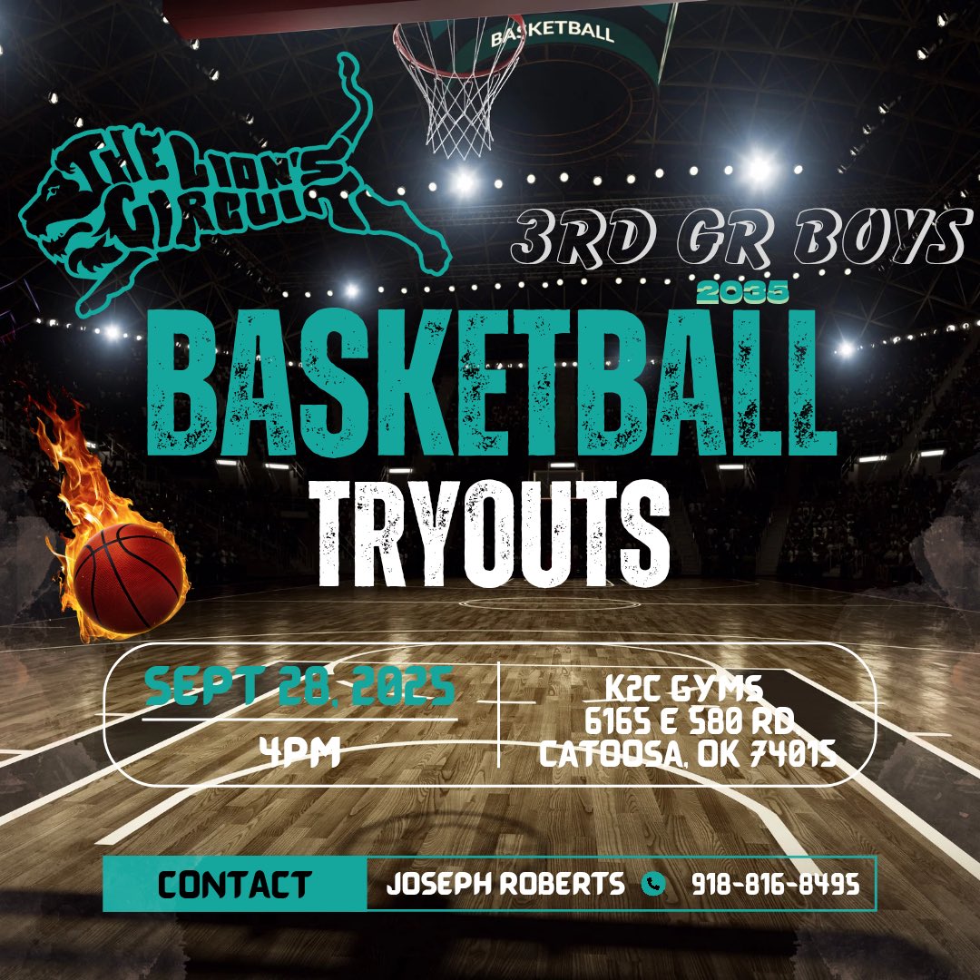 TheLionsCircuit's tweet image. 🫵🏾
📆9/28/25!
We’re building something special.  3rd grade boys, 7th &amp;amp; 8th grade girls — if you love hoops, we want to see your game! 
✅ - fundamentals
✅ - Teamwork
✅ - positive coaching 
RSVP now:   Call/txt Coach Roberts (785)226-3350
🦁🧪🏀💫 
  #TheLionsCircuit #K2CHoops