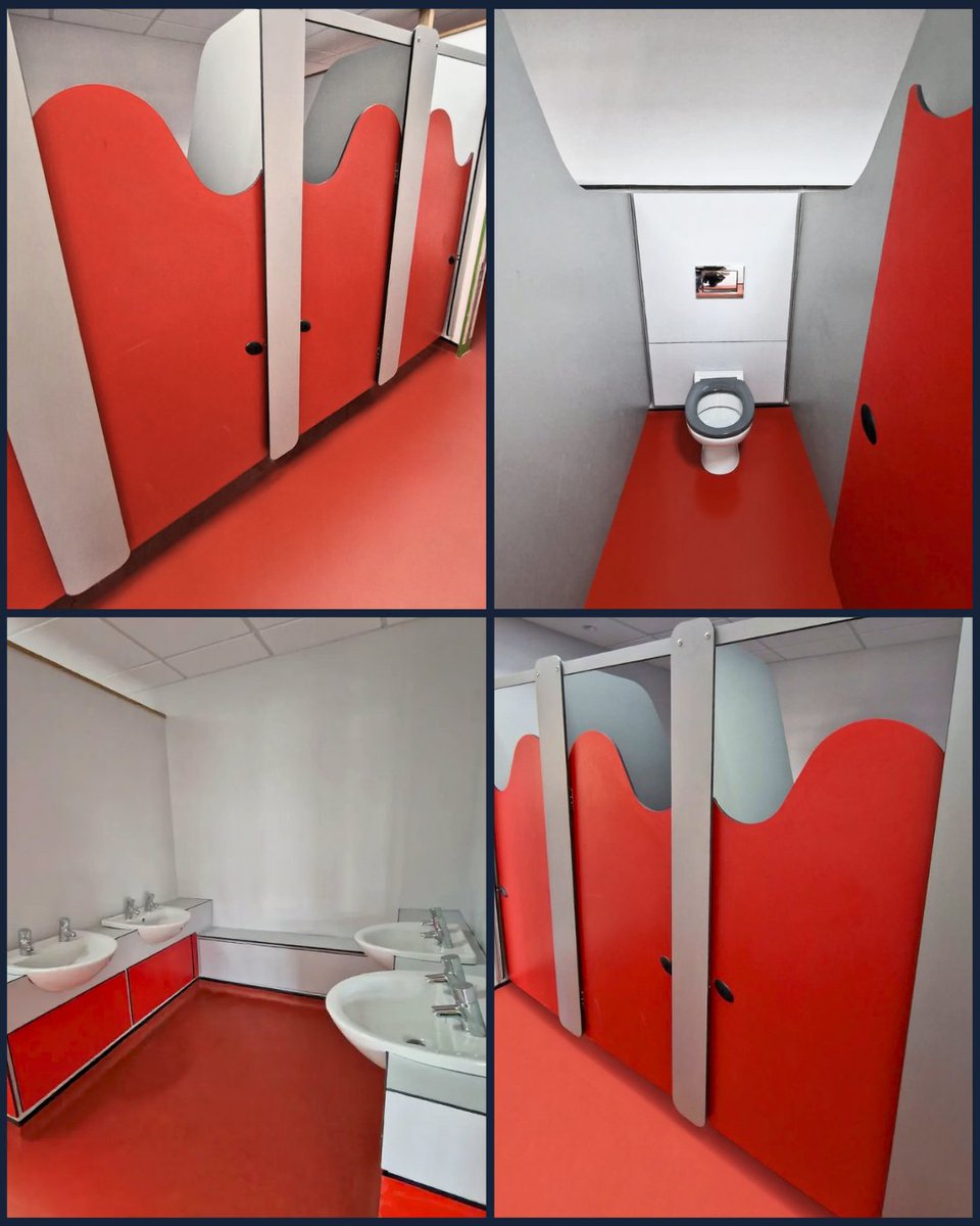 washroom_tweets's tweet image. 🎉 Project Complete: Southend School 🎉

We’re proud to have delivered a full washroom fit-out for this Southend school.

✅ Bambino cubicle range 
✅ SGL duct sets
✅ Arpeggio SGL vanity units 

#FinishedProject #EducationDesign #WashroomSolutions #SouthendSchool #BambinoRange