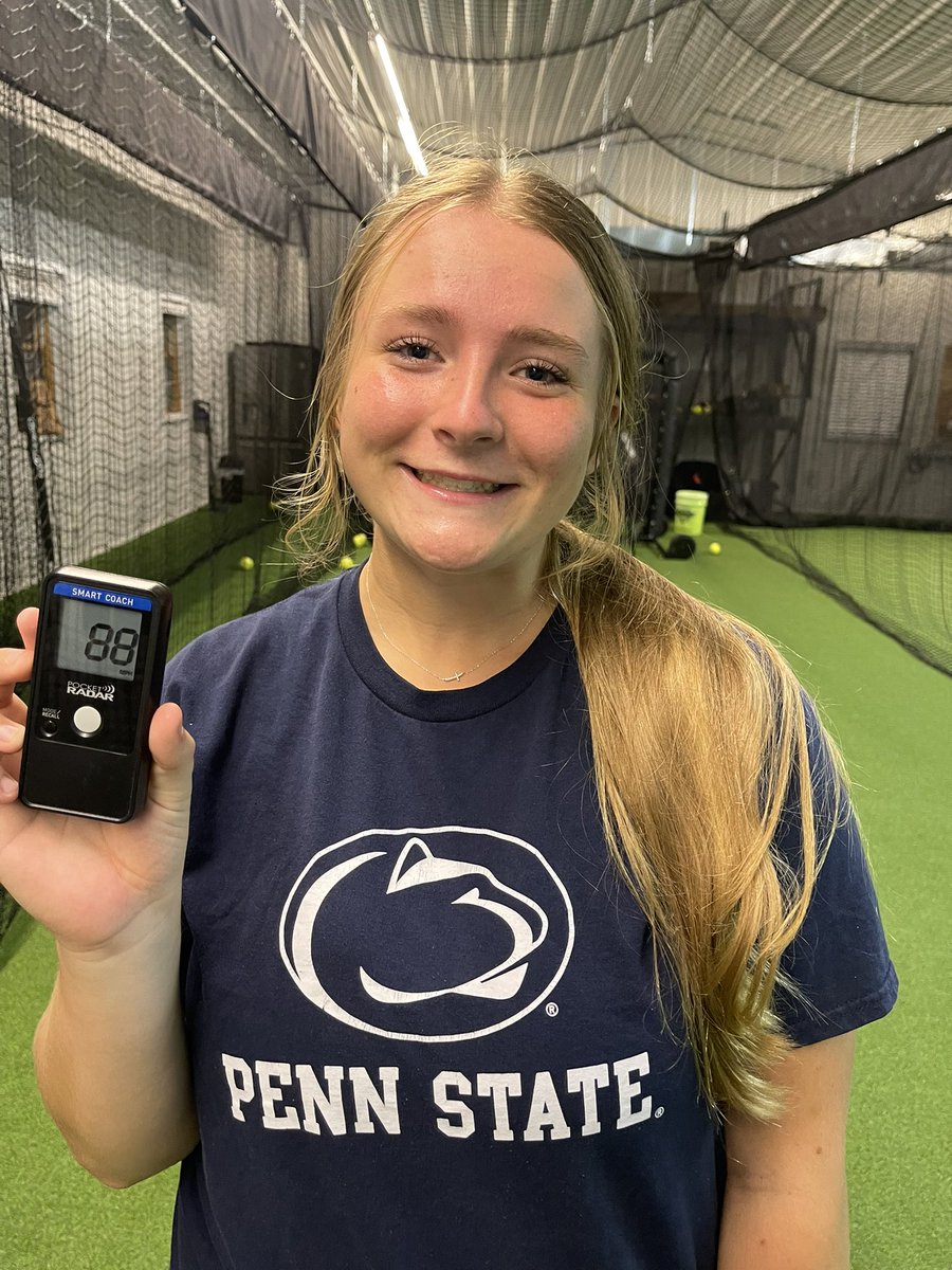 RyDooley2027's tweet photo. 🚨 PR Alert!🚨
Haven’t done exit velo testing since last winter and now I’m 84-86 with a new high of 88mph! Hoping to do some damage at HPP @USASoftball tryouts after a few more months of #BarnWork! @SoftbalAmerica @LegacyLegendsS1 @LineDsoftball @ExtraInningSB @thealliancefp https://t.co/uaAXUsJKiX