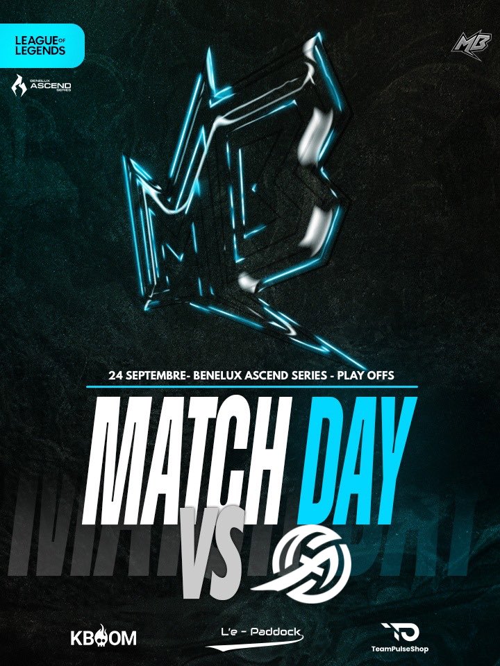 Le match le plus important de notre saison 2025 so far!

Ce soir on joue les demi-finales des P-O du <a href="/BAscendSeries/">Benelux Ascend Series</a> en ⚠️BO5 FEARLESS⚠️

Petit changement, <a href="/Akashispor/">Akashi</a> sera en jungle!

Nous sommes à 2 BO5 des <a href="/RoadOfLegends/">TransIP Road Of Legends</a> 🤩

🆚 <a href="/AssetEsport/">Asset Esport</a> 
🕙 7PM
📺 twitch.tv/ouat_tv2