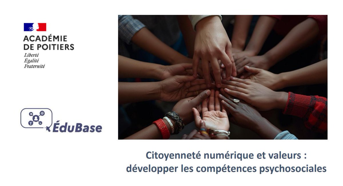 [Scénario pédagogique #Edubase]
Favoriser l’engagement citoyen des élèves de 3ᵉ grâce à une séquence en #EMC axée sur les valeurs, la citoyenneté numérique et les compétences psychosociales.
<a href="/acpoitiers/">Académie de Poitiers</a> 
🔗edubase.eduscol.education.fr/fiche/23854