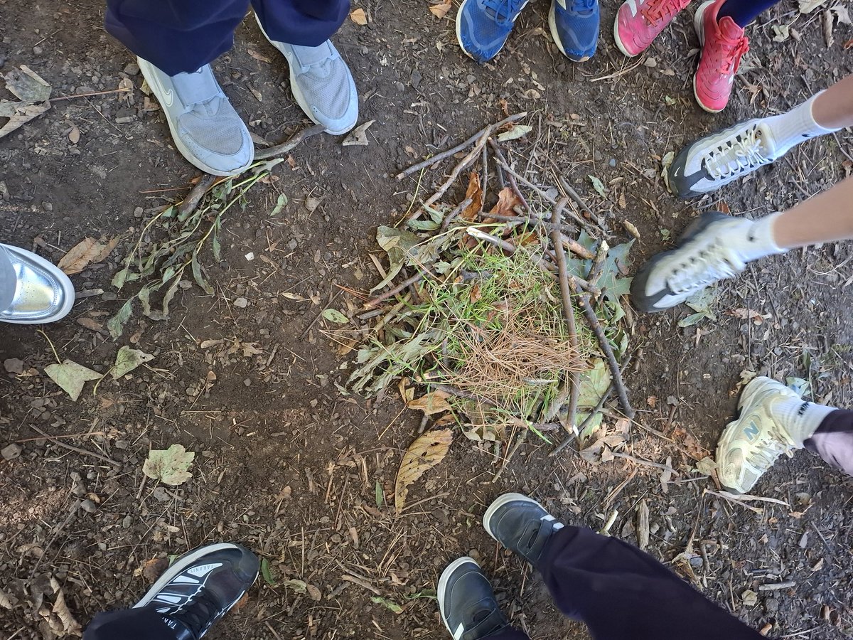 Forest School this week in Cualanor Park with the children  making Mexican God's eyes  ,fire with flint , birds' nests and playing lots of great Forest games!