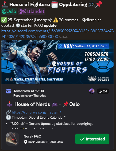 ⚠️ Tomorrow we will be using the PC Hub at the local again, Start changed from 17:00 to 19:00, This is also  the chance to play 2XKO!