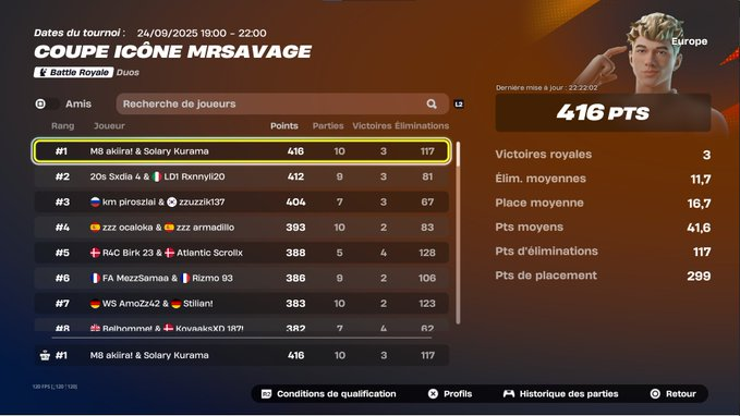 FtnKurama's tweet image. 1st @MrSavage CUP w/@AkiiraFN 🔥

#slywin