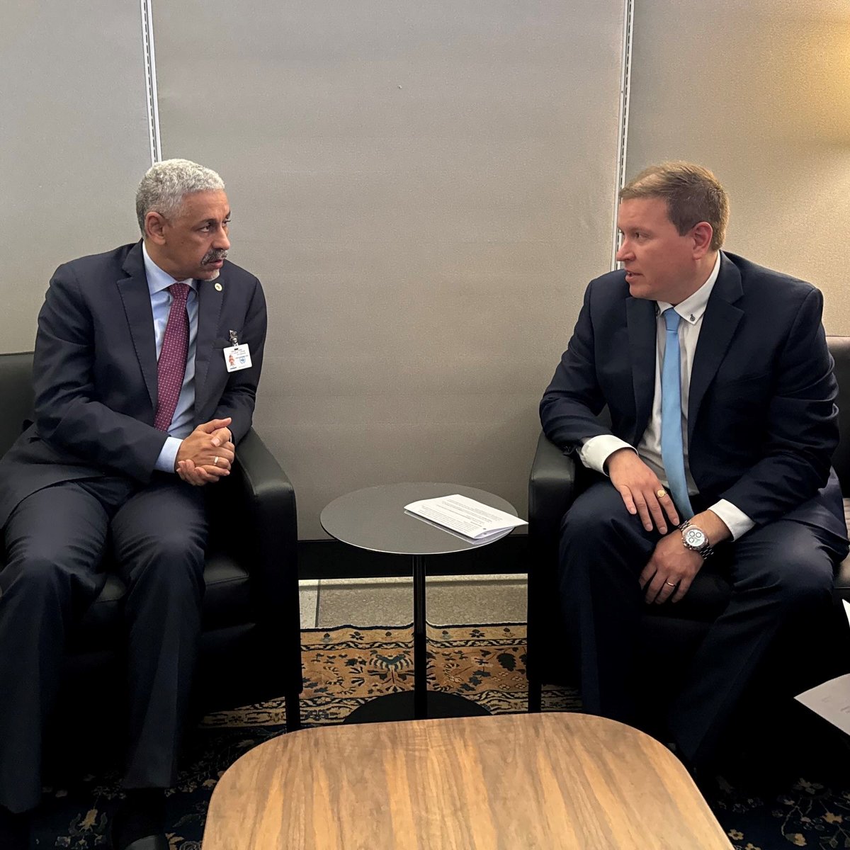 Groupe_AfDB's tweet image. « Les entreprises finlandaises peuvent aider les pays africains dans des domaines comme les télécoms sécurisées, les mines durables, la digitalisation... » — a déclaré le ministre finlandais du Commerce extérieur et du Développement, @VilleTavio, au @AfDBPresident. #UNGA80 #AfDB