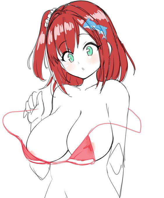 入華ちゃんビキニポロリ👙のラフ 